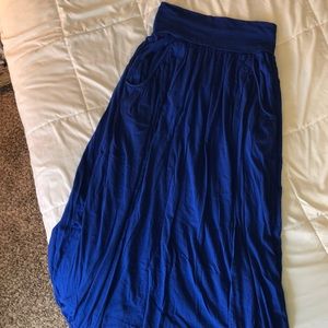 royal blue maxi skirt